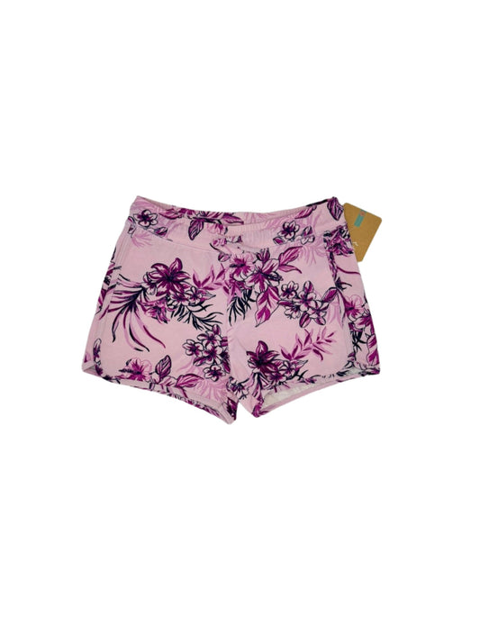 Girls' Floral Pink Cotton-Blend Shorts by Bixby Nomad