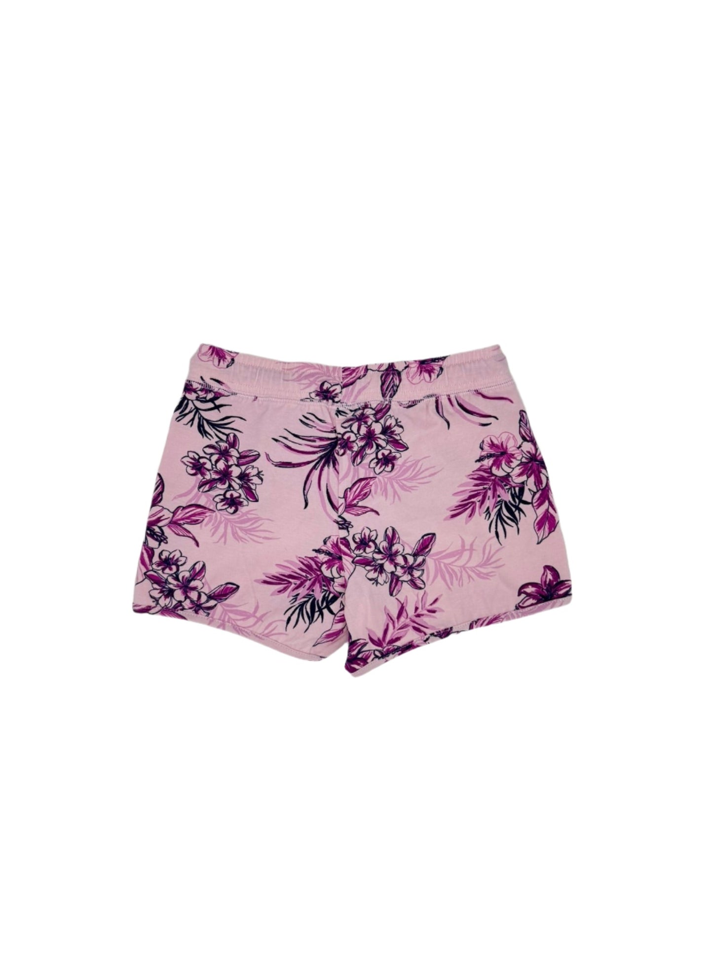 Girls' Floral Pink Cotton-Blend Shorts by Bixby Nomad