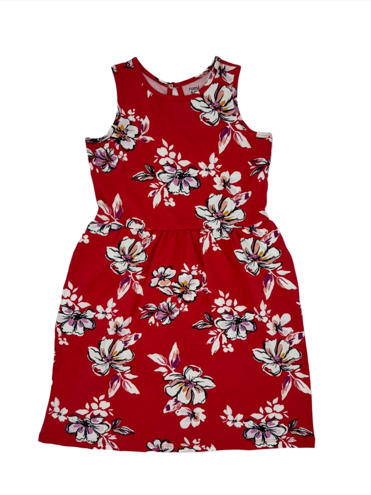 Blossom Joy Red Floral Sleeveless Dress by Rumi + Ryder