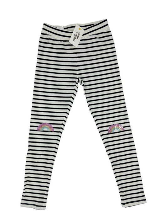 Girls' Striped Rainbow Patch Leggings by rumi + ryder