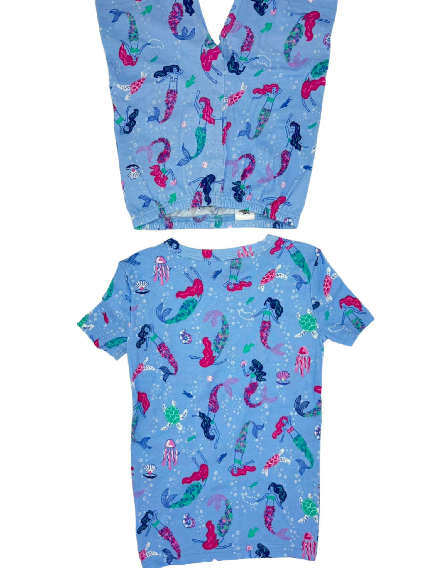 Girls' Mermaid Print Cotton Pajama and Short Set by rumi + ryder