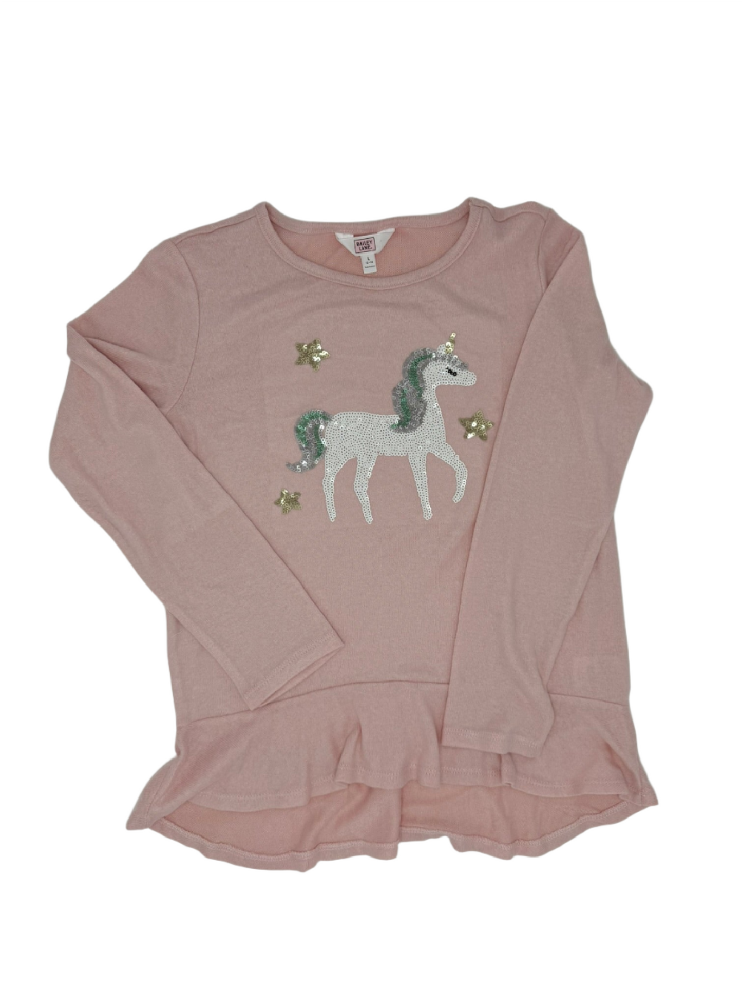 Girls' Unicorn Sequin Peplum Top by BAILEY LANE