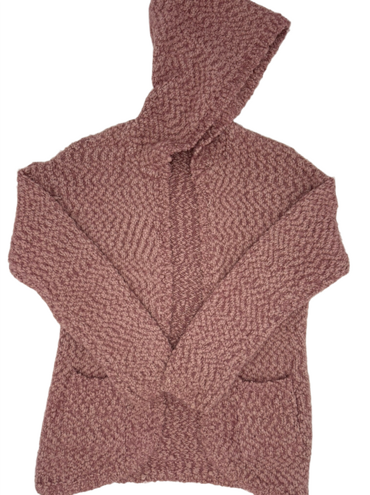 Girls' Boucle Knit Hooded Cardigan by Bixby NOMAD