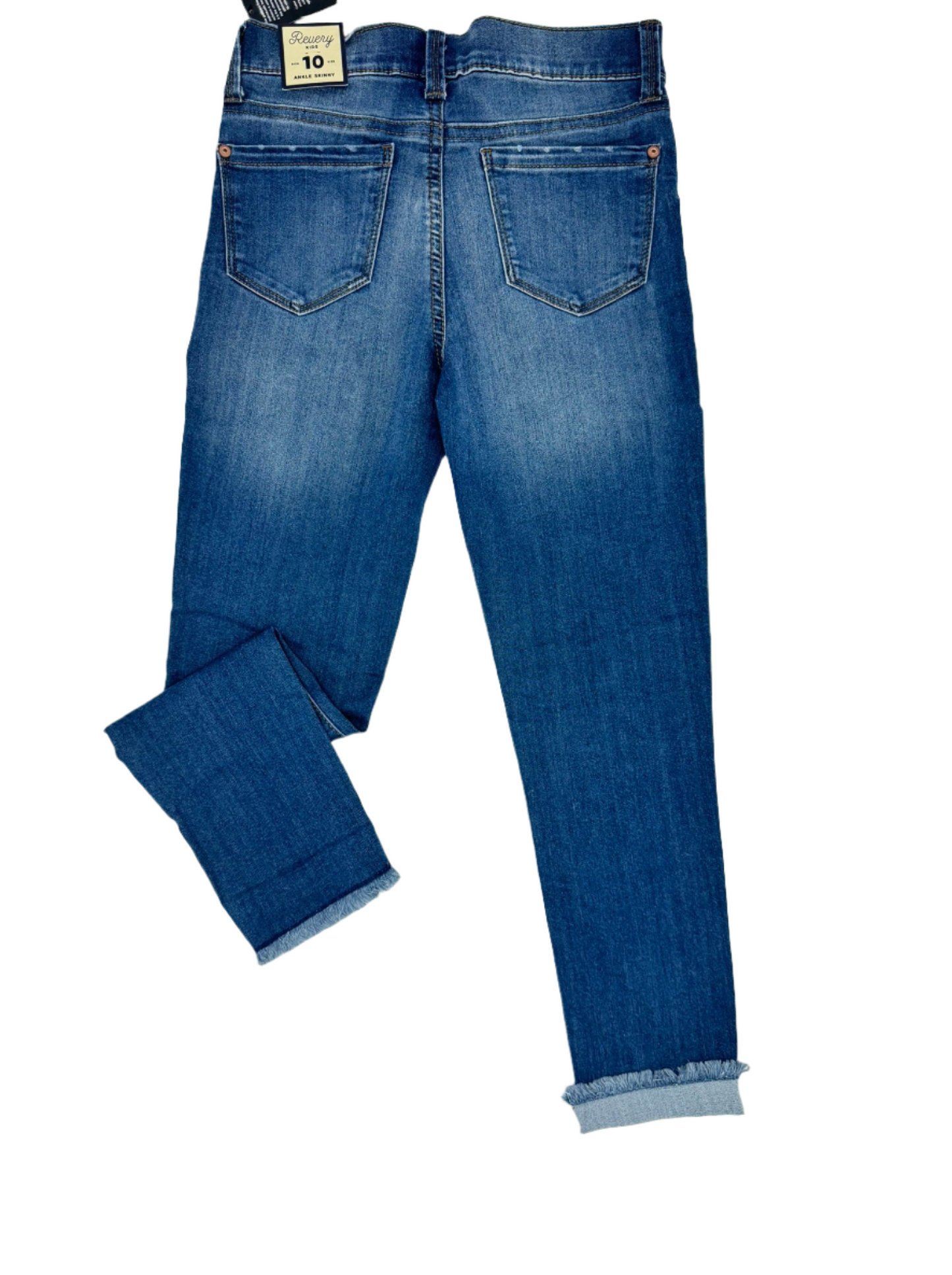 Ankle Skinny Jeans with Raw Frayed Hem by Revery KIDS - Trendy & Comfortable