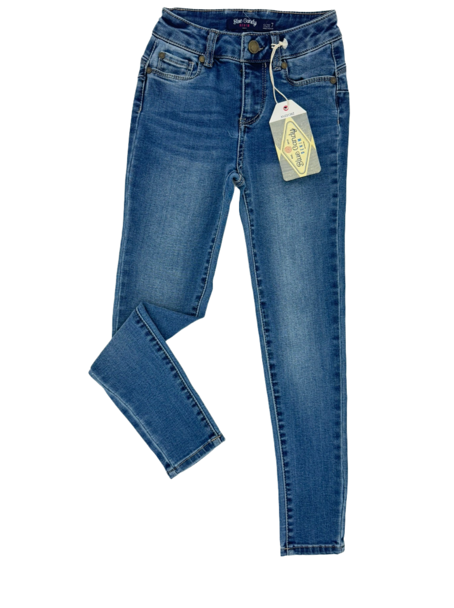 Blue Candy Denim Mid-Rise Skinny Jeans - Perfect Fit and Comfort